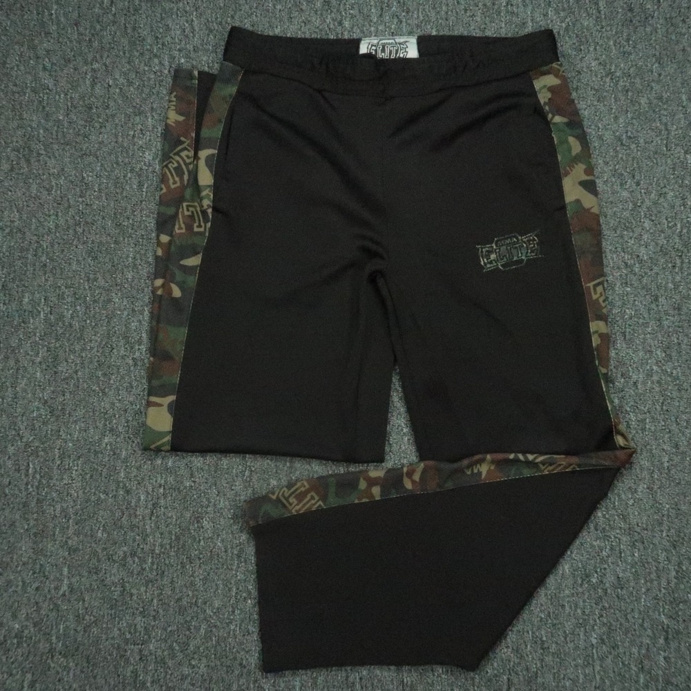 MMA Elite‎ Pants Mens Extra Large Black Camo Sweatpants Training Active XL